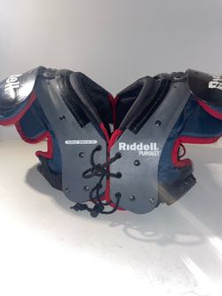 Riddell Pursuit Youth Football Shoulder Pads Medium (12”-13”) – Navy/Red – Good Condition