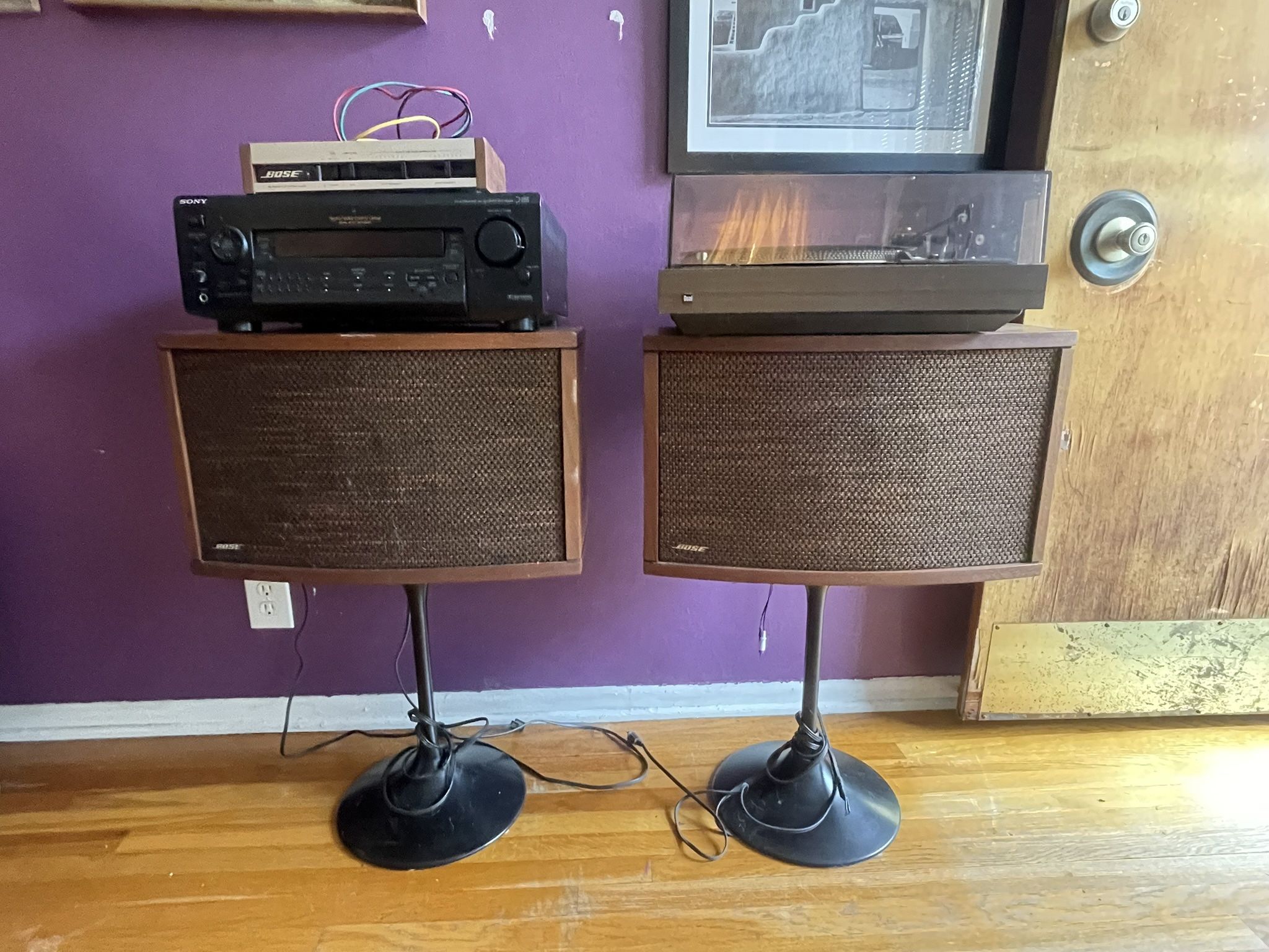 Bose Record Player Speakers 901 Series iv And Sony Audio