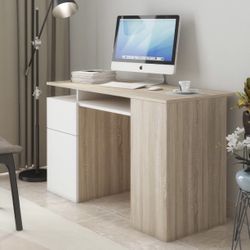 White Home Office Computer Desk Modern Design