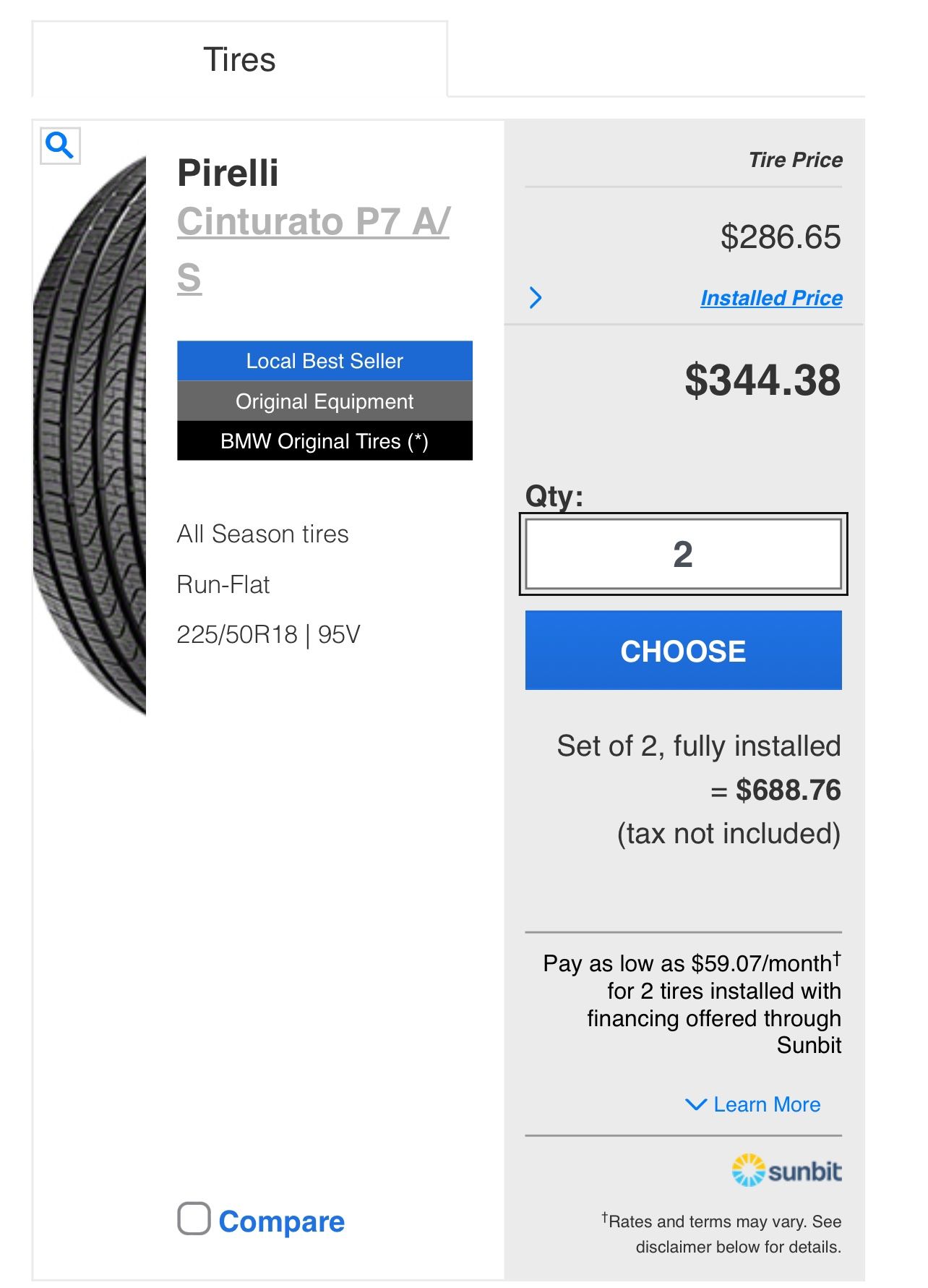 Pirelli Cinturato All-Season Run Flat