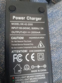Charger for electric scooter and bike skateboard. 42v 1.5A