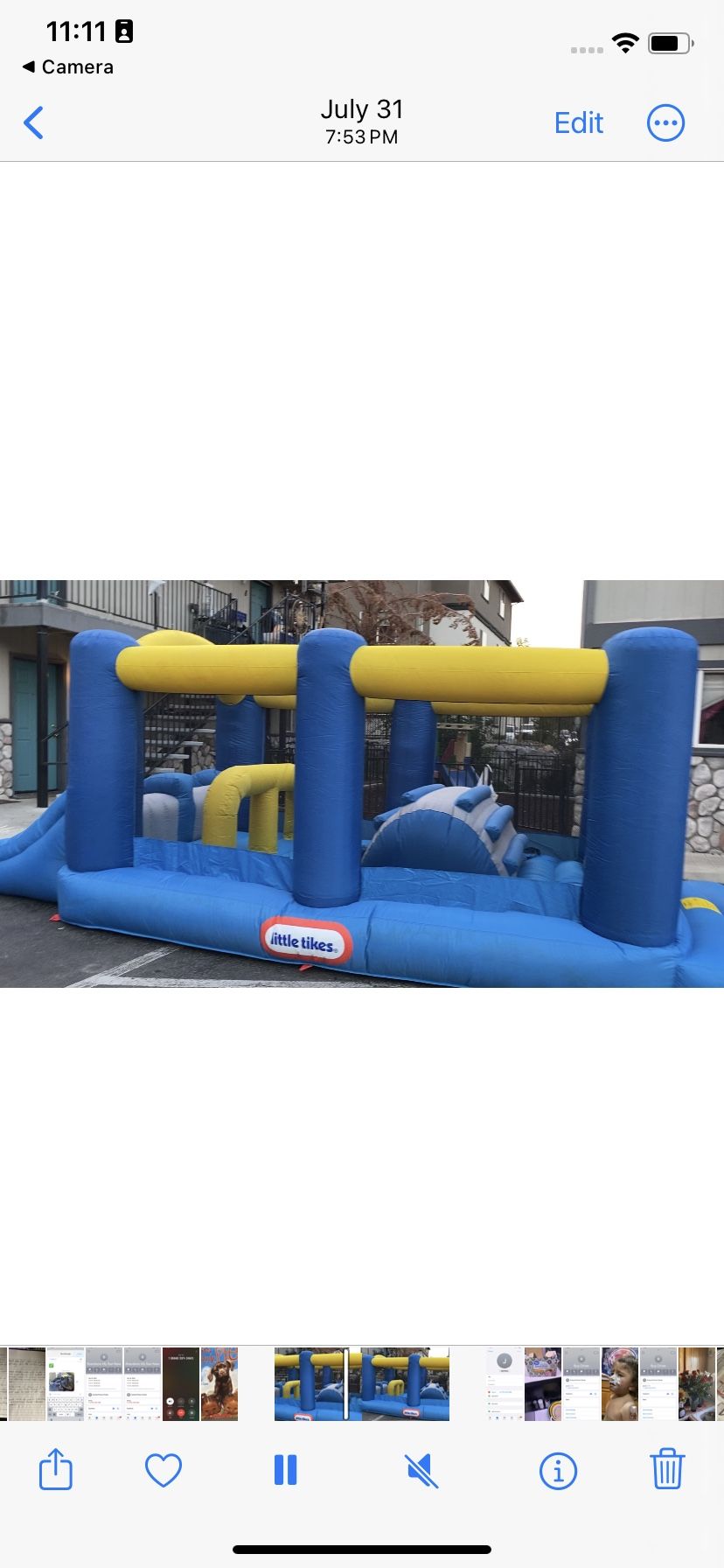 LITTLE TIKES ULTIMATE OBSTACLE COURSE BOUNCE HOUSE INFLATABLE SLIDE