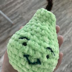Mini Crochet Pear Plushy Toy 