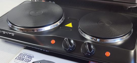 OVENTE Electric Countertop Double Burner, 1700W Cooktop with 7.25