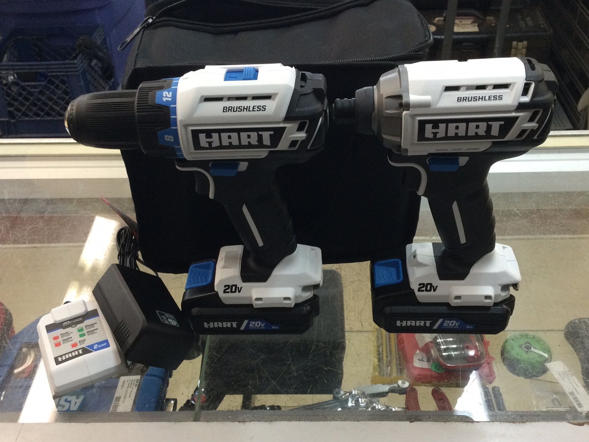 Hart 20V Lithium Drill/Driver Combo Set Brushless New