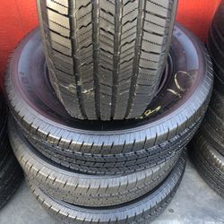 SET OF FOUR TIRES 245/70/17 MICHELIN GOOD USED 95%TREAD LIFE $250 PRICE INCLUDES PROFESSIONAL ISTALATION AND TAX