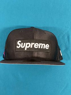 Supreme Box Logo Dazzle Box Logo New Era Sz 7 1/2 Black Brand New DS SS16 Bogo