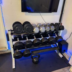 Dumbbells + Rack