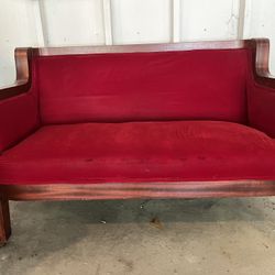 Red Wooden Couch