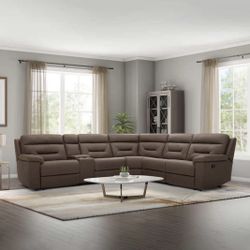 Fletcher 6-Piece Fabric Reclining Sectional