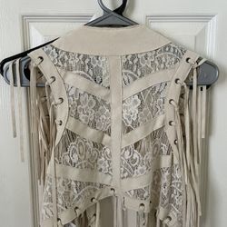 Coral Tassel Vest