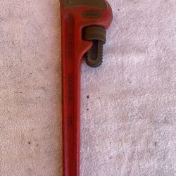 18” Rigid Heavy Duty Pipe Wrench Made In USA