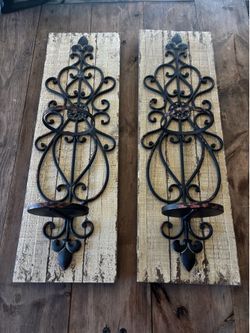 Rustic Wall Candle Holders ( Set of 2)