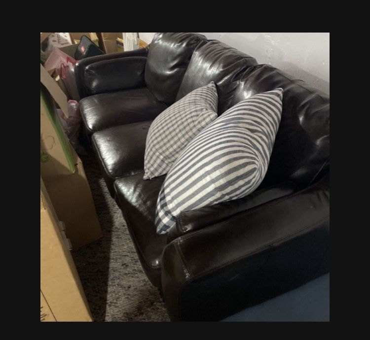 Leather Couch Black Free