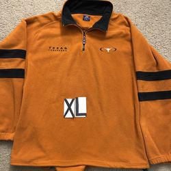  vintage Pro Player Texas Longhorns quarter-zip fleece pullover
