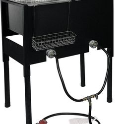 Open Box 148,000 BTU High-Pressure Triple Basket Deep Fryer Dual Burner
