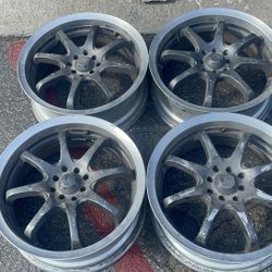 18-inch aluminum wheels 4 lugs, fits Honda, Toyota, and more
