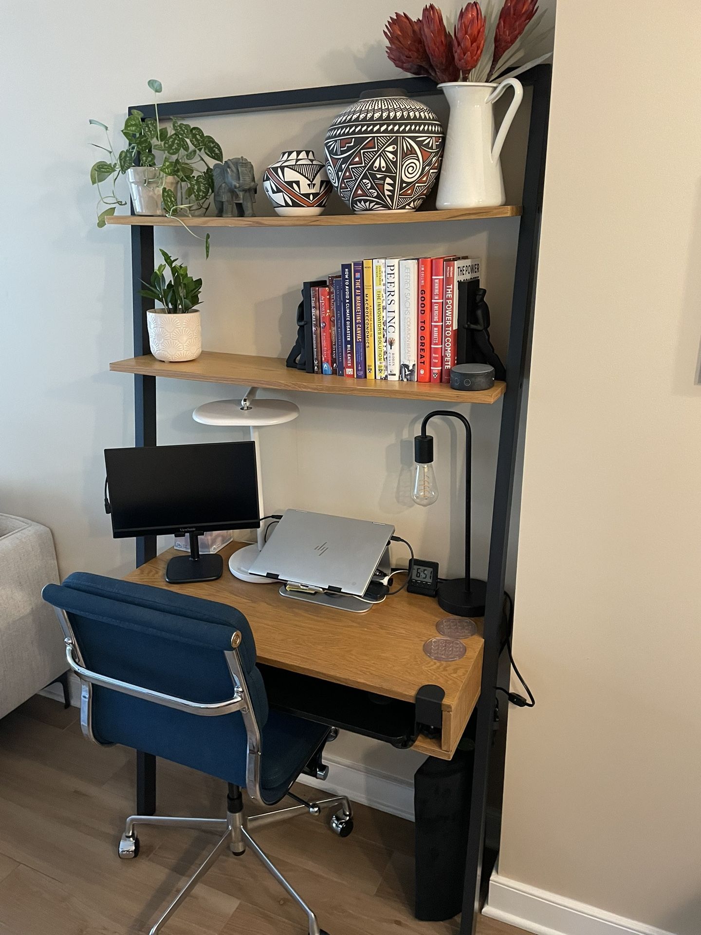 Mid Century Modern Leaning Ladder Desk