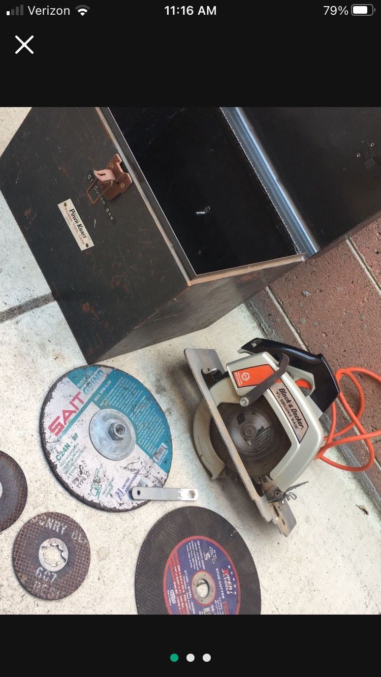 B Y D Circular Saw , Metal Tool Box , Blades All $70