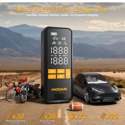 🧲Tire Inflator Portable Air Compressor, 5X Faster 160 PSI Portable Tire Inflator for Car with Carrying Case, Built-in Magnetic Storage, Auto Shut-Off