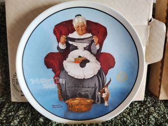 Norman Rockwell mothers day plates