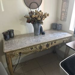 Marble Top Sofa Table 