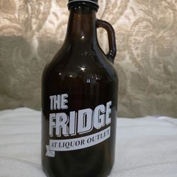 Growler Bottle Only Fridge Liquor Outlet Brown 32 oz with Lid