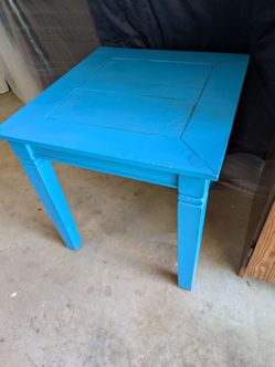 Wood end table