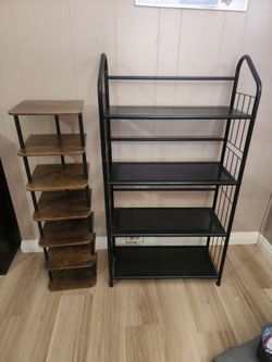Shoe rack and metal shelving