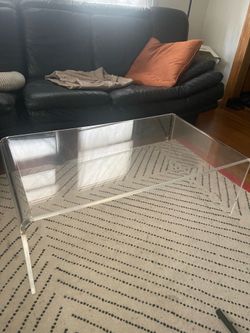 CB2 ACRYLIC COFFEE TABLE