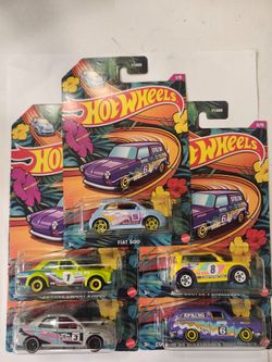 2023 DOLLAR GENERAL EXCLUSIVE. HOT WHEELS SPRING EASTER 5 CAR SET.