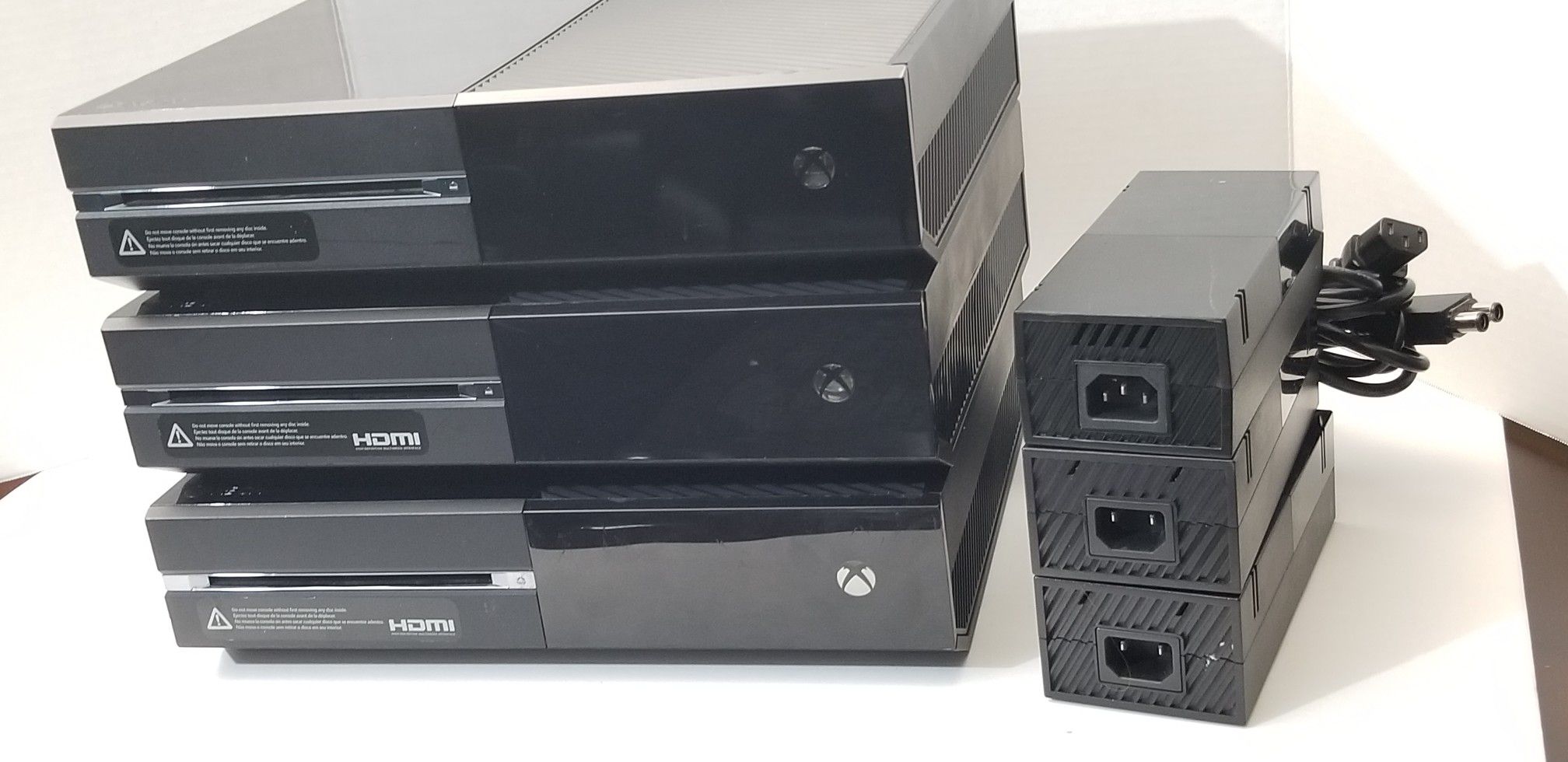 Lot 3 of Microsoft XBOX ONE 500GB Black Gaming Console No controller AS-IS for parts or repair