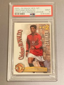 Christian Ronaldo 2003-04 Magic Box Intl. Shoot Out Premier league rookie PSA 9