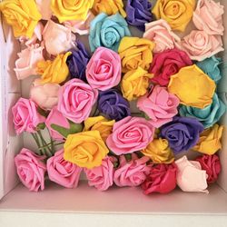 44- 3” Foam Flowers 