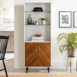 New 68" Modern Storage Display Cabinet Bookshelf Hutch 