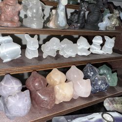 Pokemon Natural Selenite Crystal Carving Set 