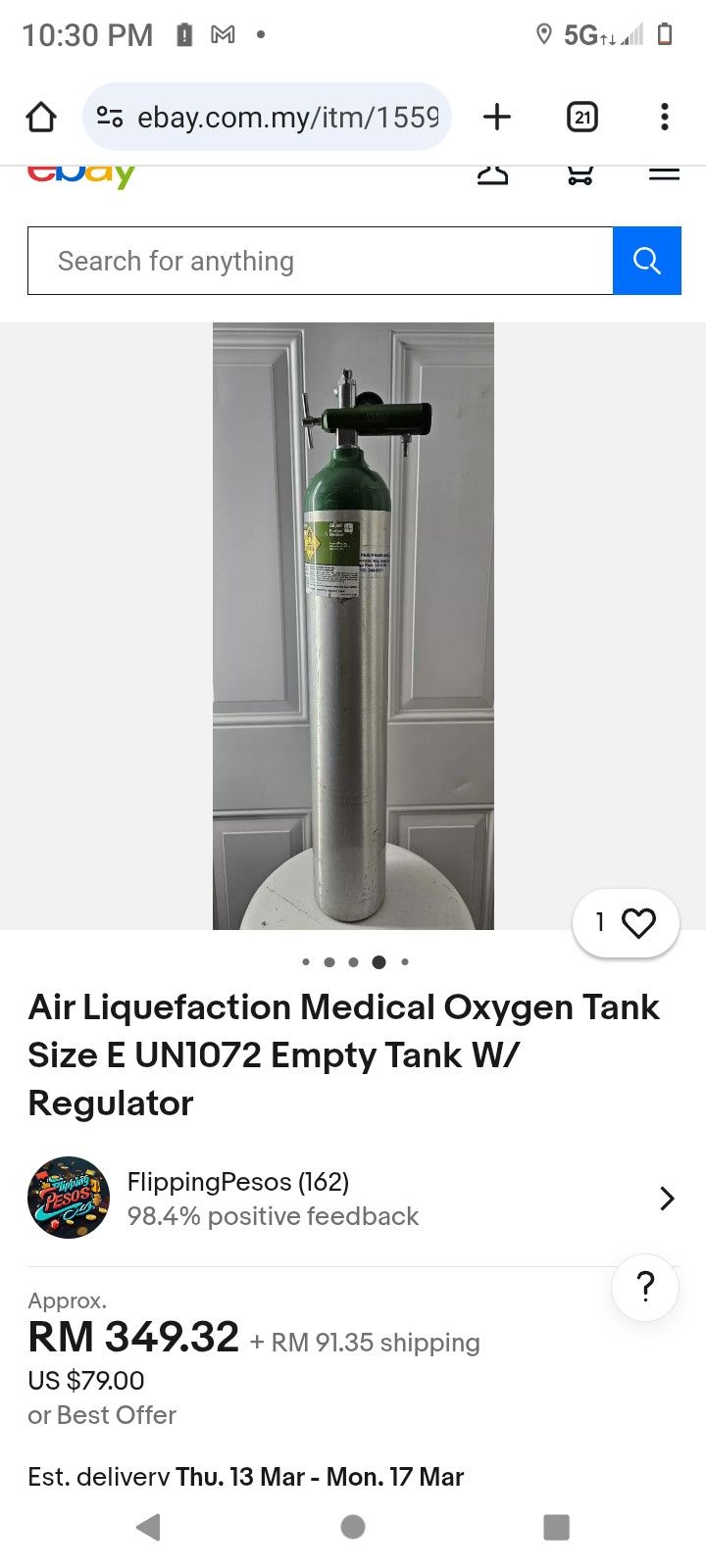Oxygen Medical Tank Full Medical Grade Local Buyer Only Sacramento Rio Linda Area Because Tanks Full Of Oxygen Are. Never Suppose To Be Traveled With