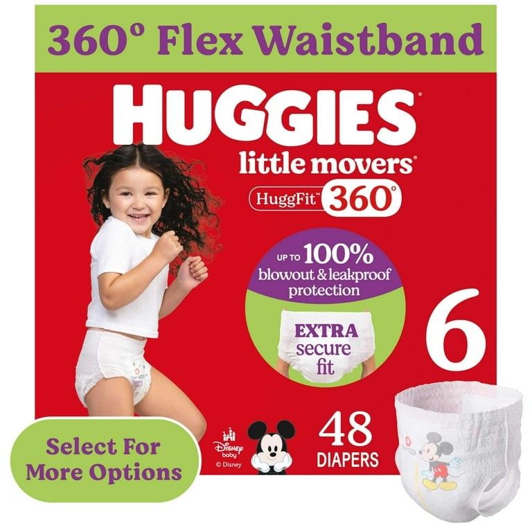 Huggies Little Movers Disney Disney Baby Diapers Active Fit 120-Count - Size 6