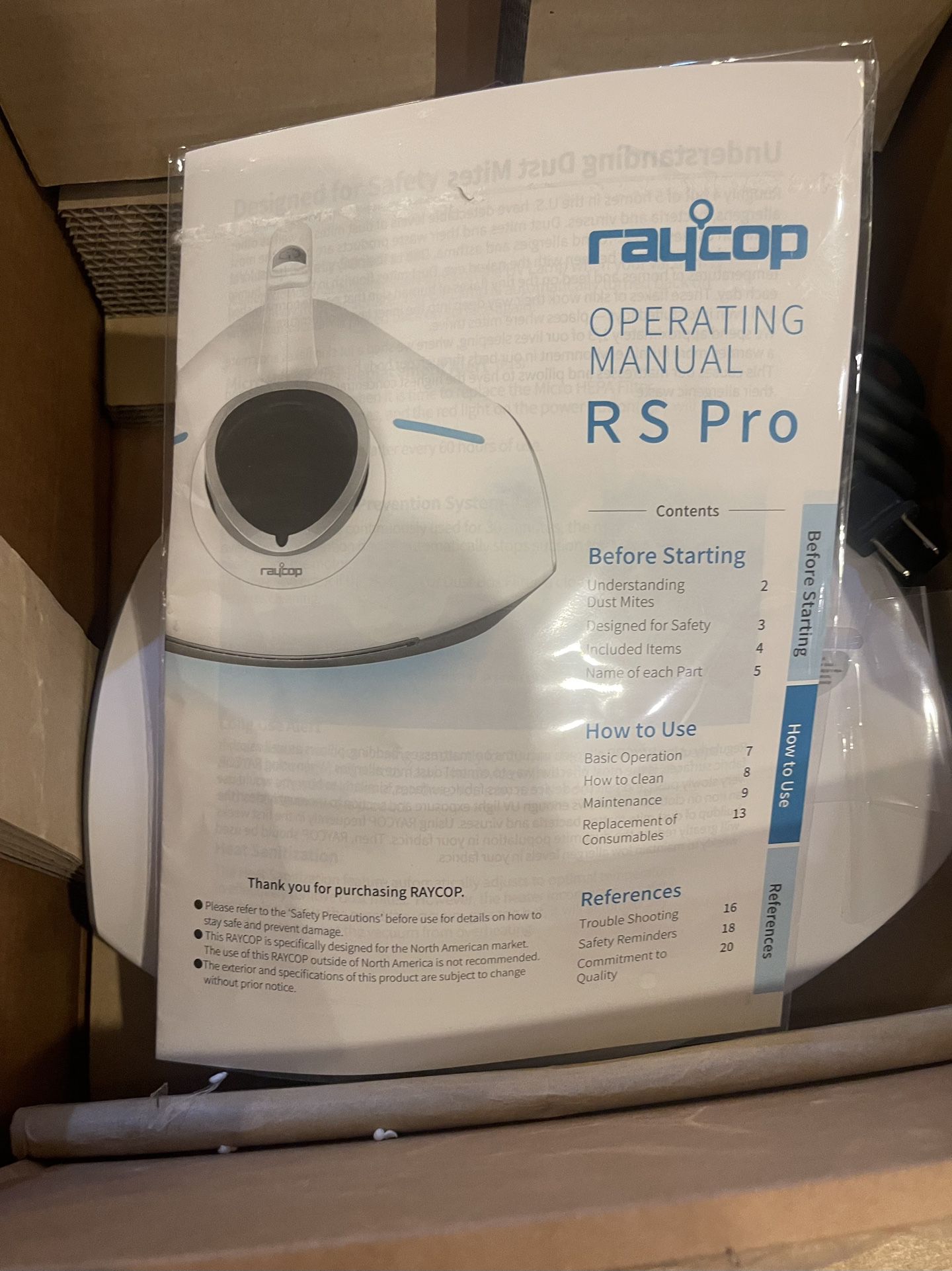 RAYCOP RS Pro  Handheld Allergen Vacuum Cleaner Sanitizing UV Light UltraPulse