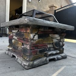 Christopher Knight Home Corporal Natural Stone Square Fire Pit,