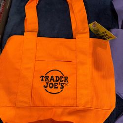 Trader Joe's Orange Canvas Tote Bag