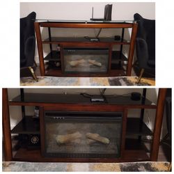 TV Stand Combo Electric FIREPLACE- fair Negotiations- 