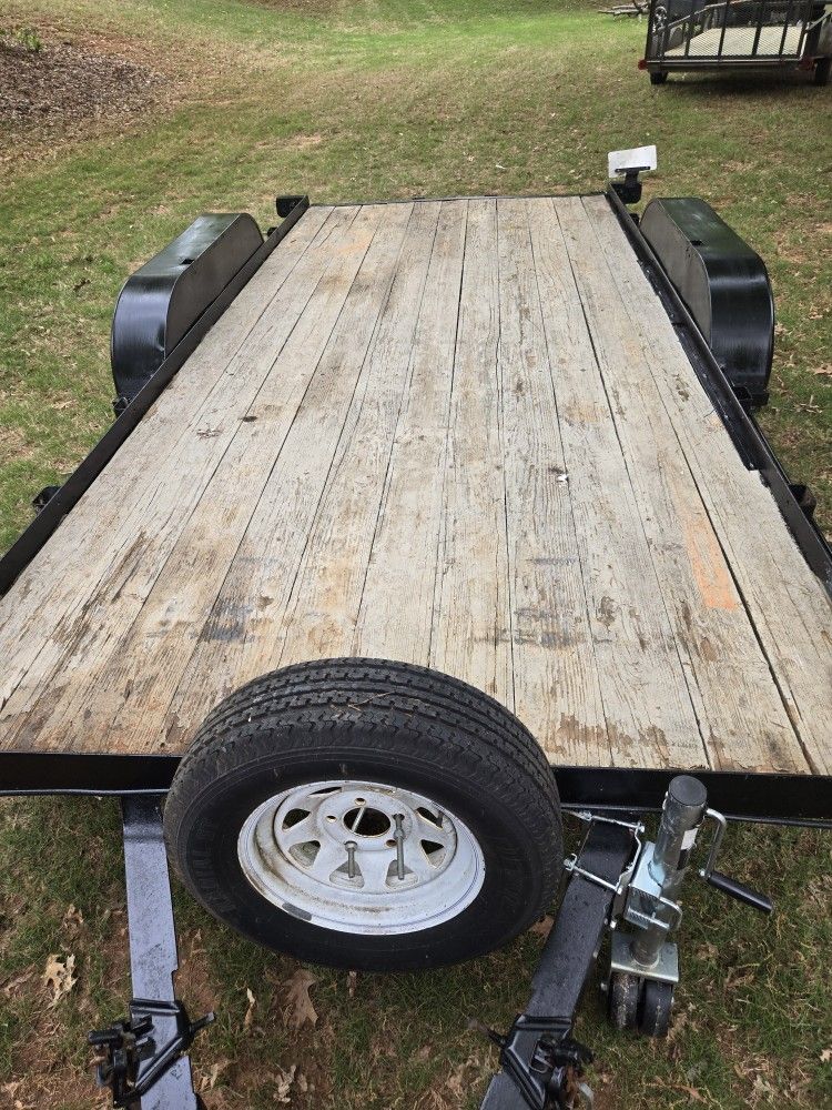 16ft flatbed equipment trailer hauler