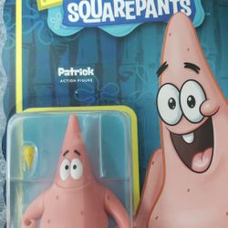 Rare ReAction Super7 Spongebob Squarepants Patrick Star Action Figure