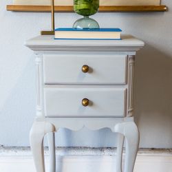 Mahogany Sidetable Blue-Grey