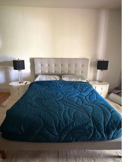 West elm queen bed frame