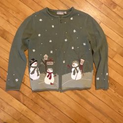 Christmas Sweater Zip Up