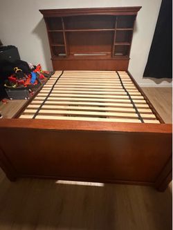 Wood Bed Frame with storage (Pick Up Only)