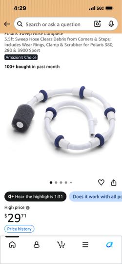 Sweep hose for Polaris pool vacuum