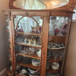 Antique China Cabinet Maple